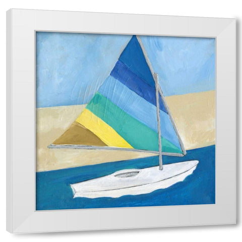 Sailboat White Modern Wood Framed Art Print by Seay, Anne