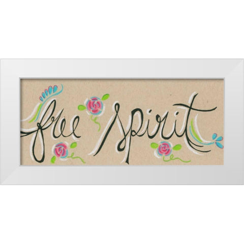 Free Spirit White Modern Wood Framed Art Print by Seay, Anne