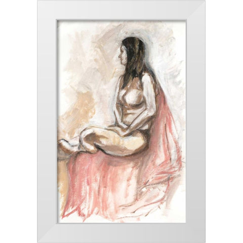 Nude III White Modern Wood Framed Art Print by Seay, Anne