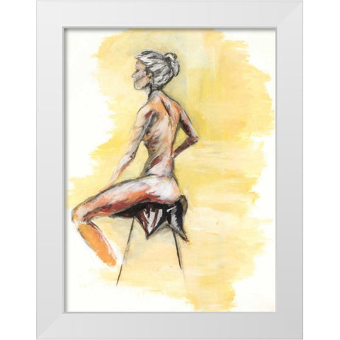 Nude V White Modern Wood Framed Art Print by Seay, Anne