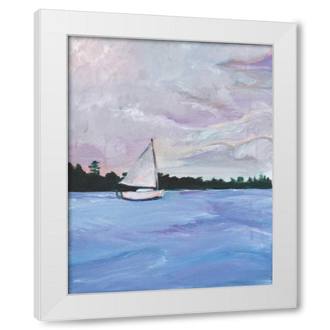 Sailboat White Modern Wood Framed Art Print by Seay, Anne