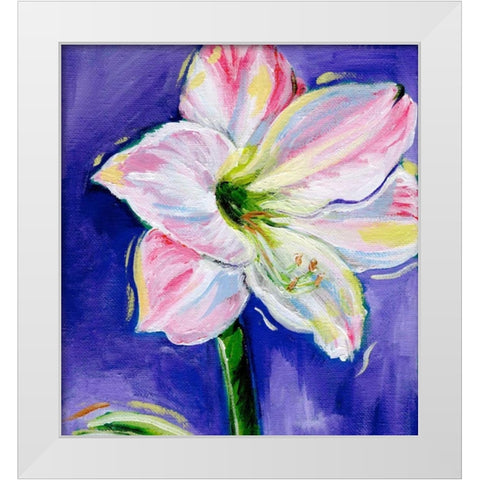 Floral White Modern Wood Framed Art Print by Seay, Anne