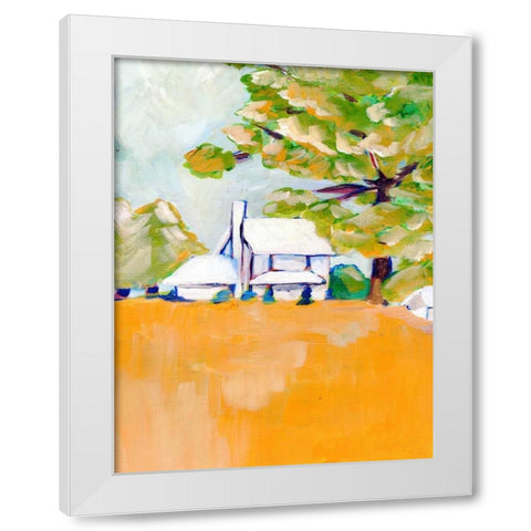 Hilltop House White Modern Wood Framed Art Print by Seay, Anne