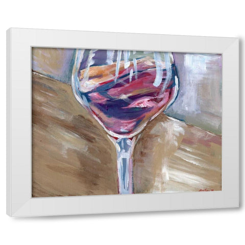 Wine Tasting White Modern Wood Framed Art Print by Seay, Anne