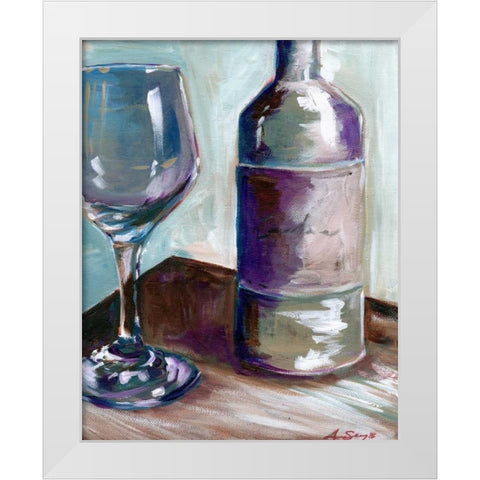 Caroline Wine White Modern Wood Framed Art Print by Seay, Anne