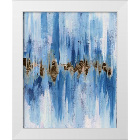 Abstract Blue II White Modern Wood Framed Art Print by Seay, Anne