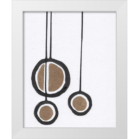 BandW w/ Gold White Modern Wood Framed Art Print by Seay, Anne