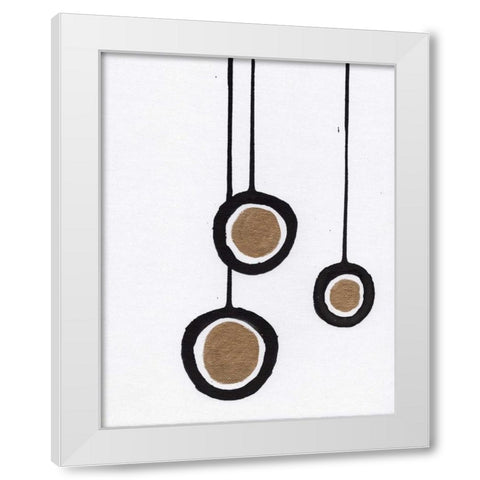 BandW w/ Gold II White Modern Wood Framed Art Print by Seay, Anne