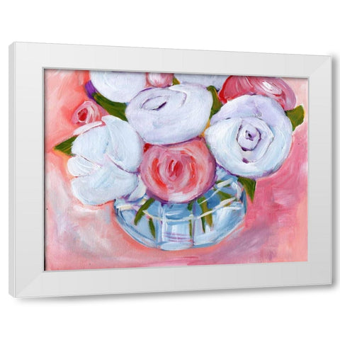Fresh Floral White Modern Wood Framed Art Print by Seay, Anne