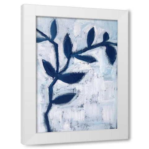 Blue and White I White Modern Wood Framed Art Print by Seay, Anne