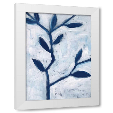 Blue and White II White Modern Wood Framed Art Print by Seay, Anne