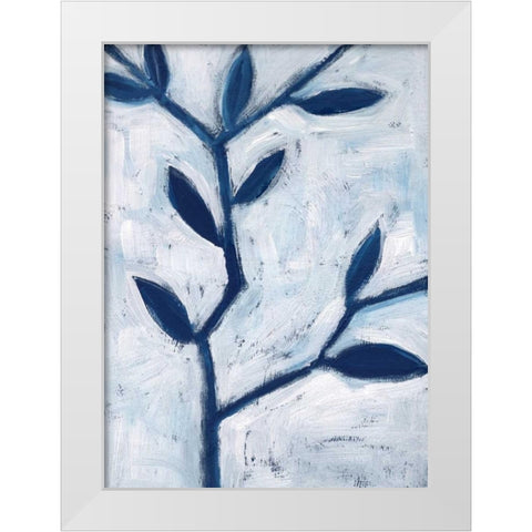 Blue and White II White Modern Wood Framed Art Print by Seay, Anne