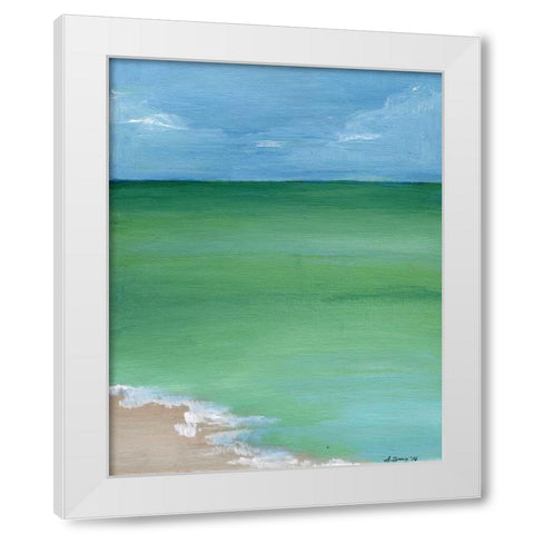 Calm Sea White Modern Wood Framed Art Print by Seay, Anne