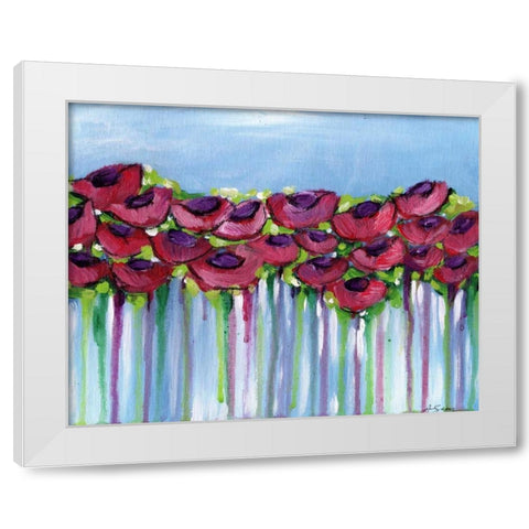 Poppy Dreaming II White Modern Wood Framed Art Print by Seay, Anne
