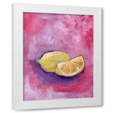 Sour Lemons White Modern Wood Framed Art Print by Seay, Anne