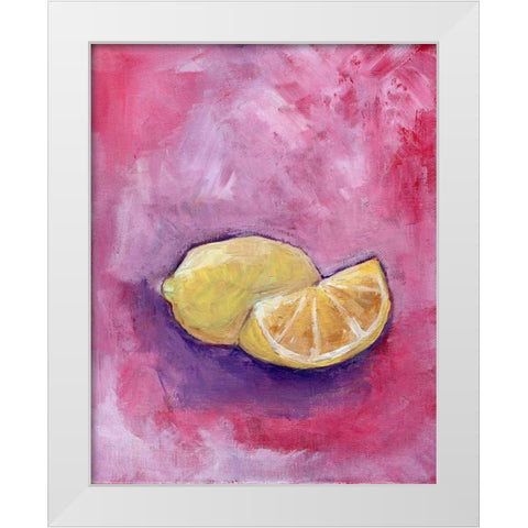 Sour Lemons White Modern Wood Framed Art Print by Seay, Anne