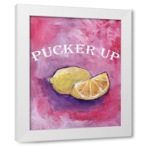 Pucker Up White Modern Wood Framed Art Print by Seay, Anne
