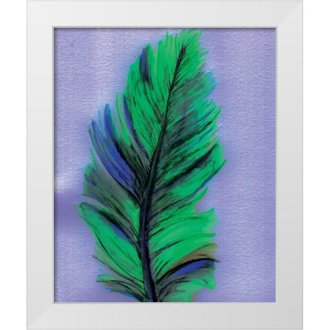 Feather White Modern Wood Framed Art Print by Seay, Anne