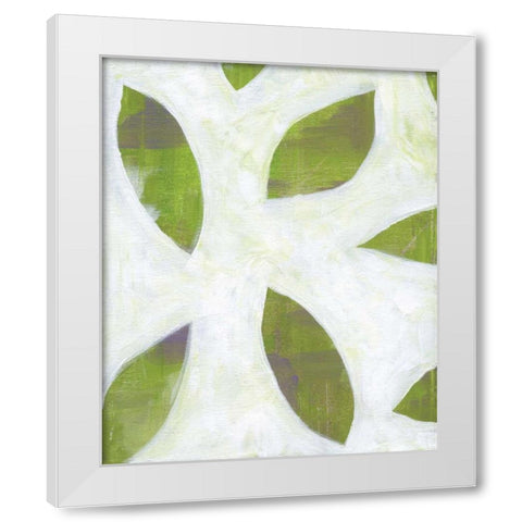 Patches I White Modern Wood Framed Art Print by Seay, Anne