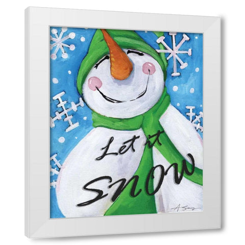 Let It Snow II White Modern Wood Framed Art Print by Seay, Anne