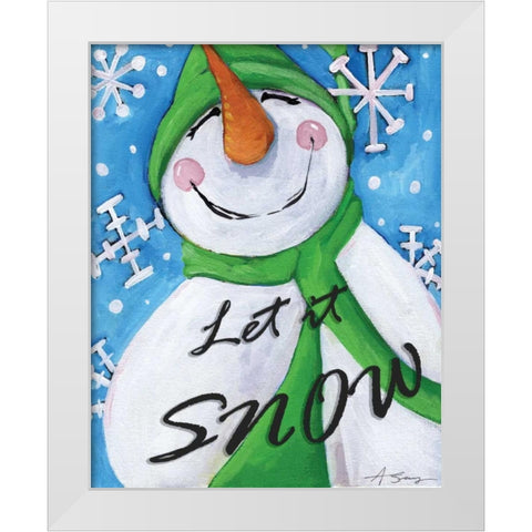 Let It Snow II White Modern Wood Framed Art Print by Seay, Anne