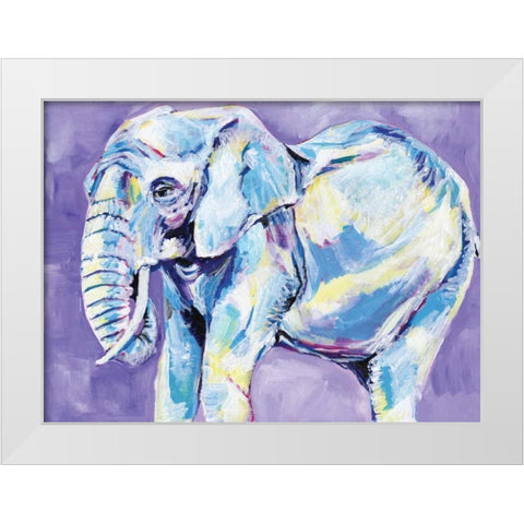 Elephant II White Modern Wood Framed Art Print by Seay, Anne