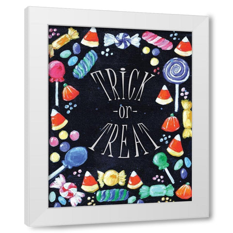 Trick or Treat White Modern Wood Framed Art Print by Seay, Anne