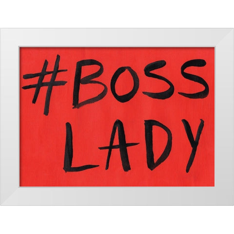 Boss Lady White Modern Wood Framed Art Print by Seay, Anne