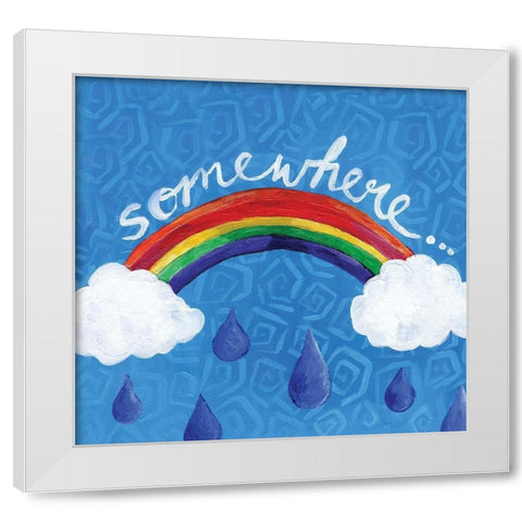 Somewhere White Modern Wood Framed Art Print by Seay, Anne