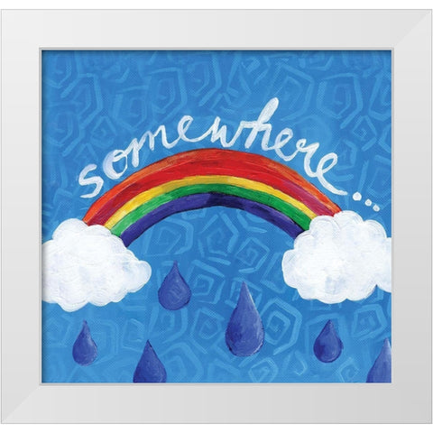 Somewhere White Modern Wood Framed Art Print by Seay, Anne