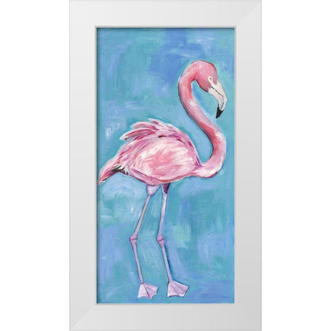 Pink Flaming II White Modern Wood Framed Art Print by Seay, Anne