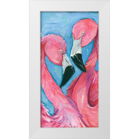 Pink Flaming III White Modern Wood Framed Art Print by Seay, Anne