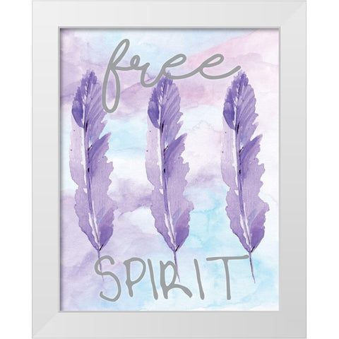 Free Spirit White Modern Wood Framed Art Print by Seay, Anne