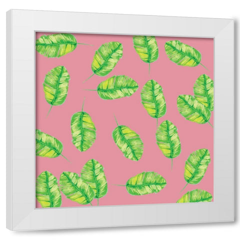 Tropical Pattern White Modern Wood Framed Art Print by Seay, Anne