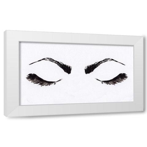 Eyelashes White Modern Wood Framed Art Print by Seay, Anne