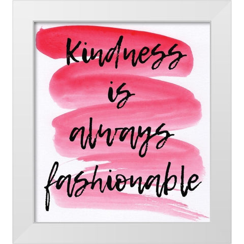 Kindness White Modern Wood Framed Art Print by Seay, Anne
