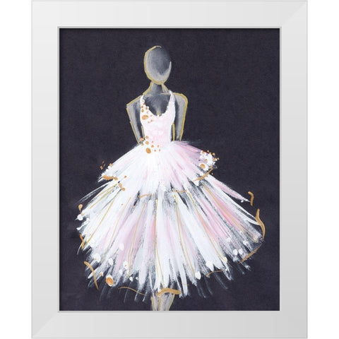 Runway Fashion White Modern Wood Framed Art Print by Seay, Anne