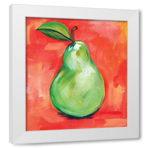 Pear White Modern Wood Framed Art Print by Seay, Anne