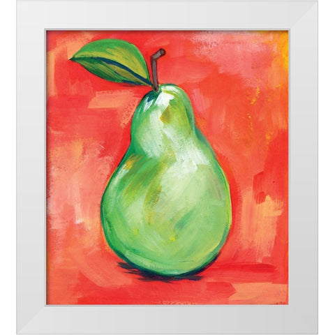 Pear White Modern Wood Framed Art Print by Seay, Anne