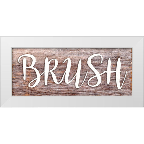Brush White Modern Wood Framed Art Print by Seay, Anne