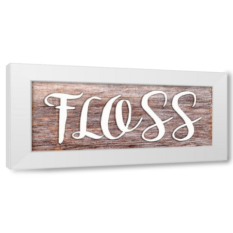 Floss White Modern Wood Framed Art Print by Seay, Anne