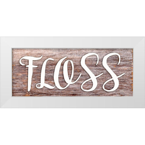 Floss White Modern Wood Framed Art Print by Seay, Anne