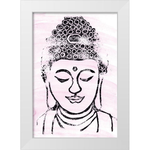 Buddha II White Modern Wood Framed Art Print by Seay, Anne