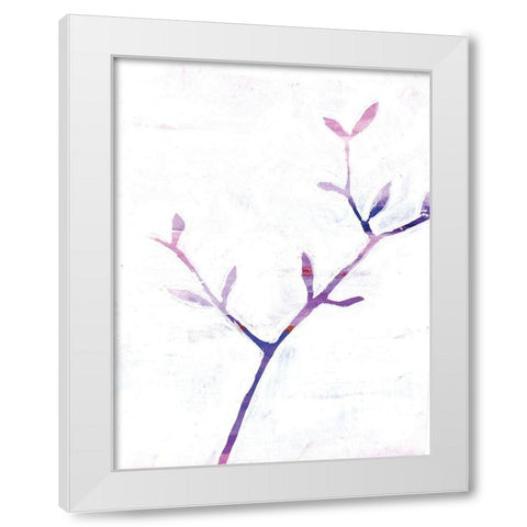 Leaf Trio White Modern Wood Framed Art Print by Seay, Anne