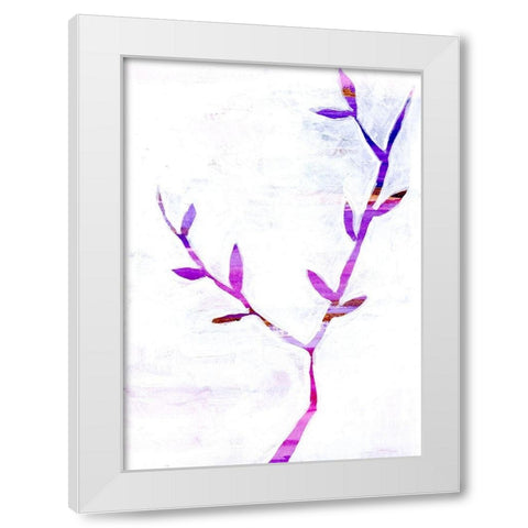Leaf Trio II White Modern Wood Framed Art Print by Seay, Anne