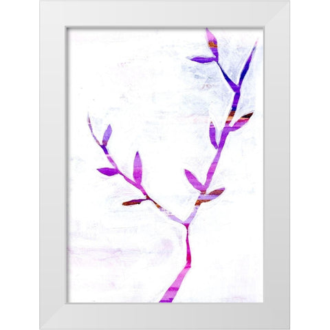Leaf Trio II White Modern Wood Framed Art Print by Seay, Anne