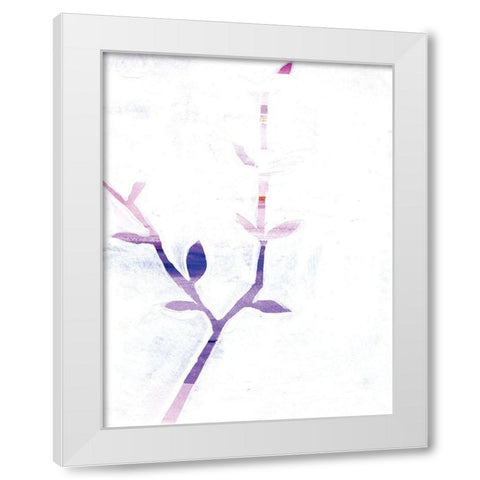 Leaf Trio III White Modern Wood Framed Art Print by Seay, Anne