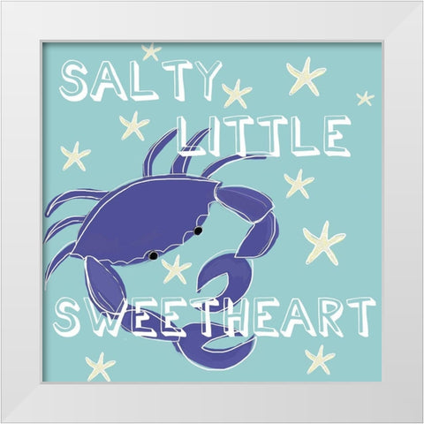 Salty Sweetheart White Modern Wood Framed Art Print by Seay, Anne