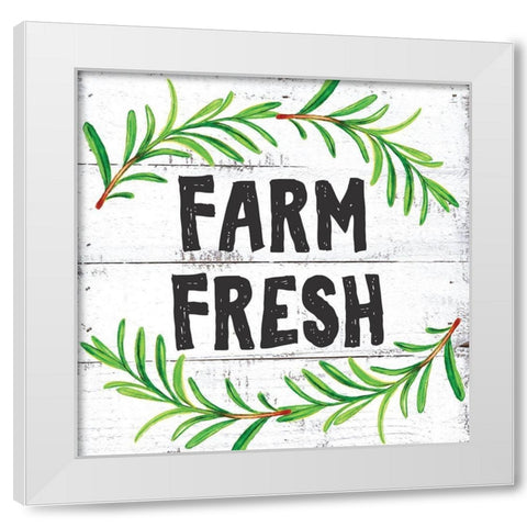 Farm Fresh  White Modern Wood Framed Art Print by Seay, Anne