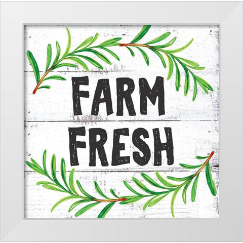 Farm Fresh  White Modern Wood Framed Art Print by Seay, Anne